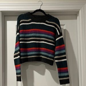 American Eagle Outfitters Multicolor Striped Crew Neck Sweater